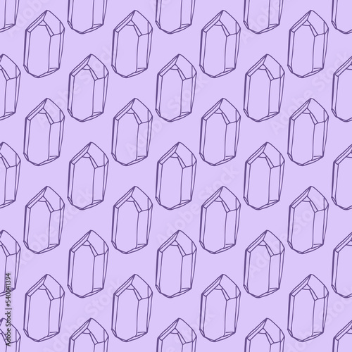 Magic concept vector seamless pattern. Seamless pattern of magic lcrystals.