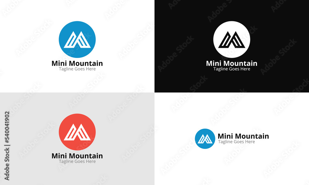 Mini Mountain M Letter Logo Mini Mountain M Letter Logo