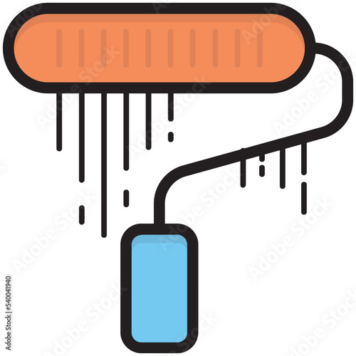 Paint Roller Vector Icon 