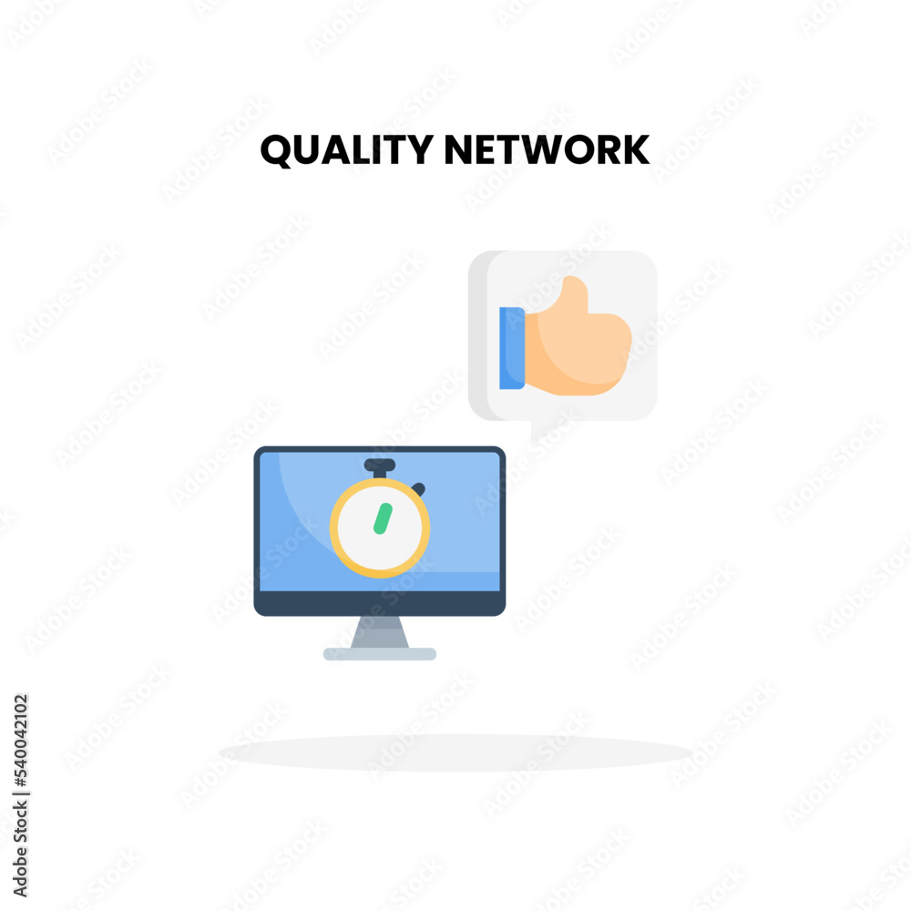 Network quality flat icon. Vector illustration on white background. Can used for digital product, presentation, UI and many more. Network quality flat icon. Vector illustration on white background. Can used for digital product, presentation, UI and many more.