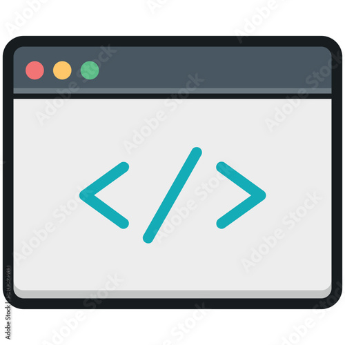 HTML Coding Vector Icon