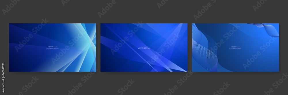 Set of abstract dark blue modern elegant design background Set of abstract dark blue modern elegant design background