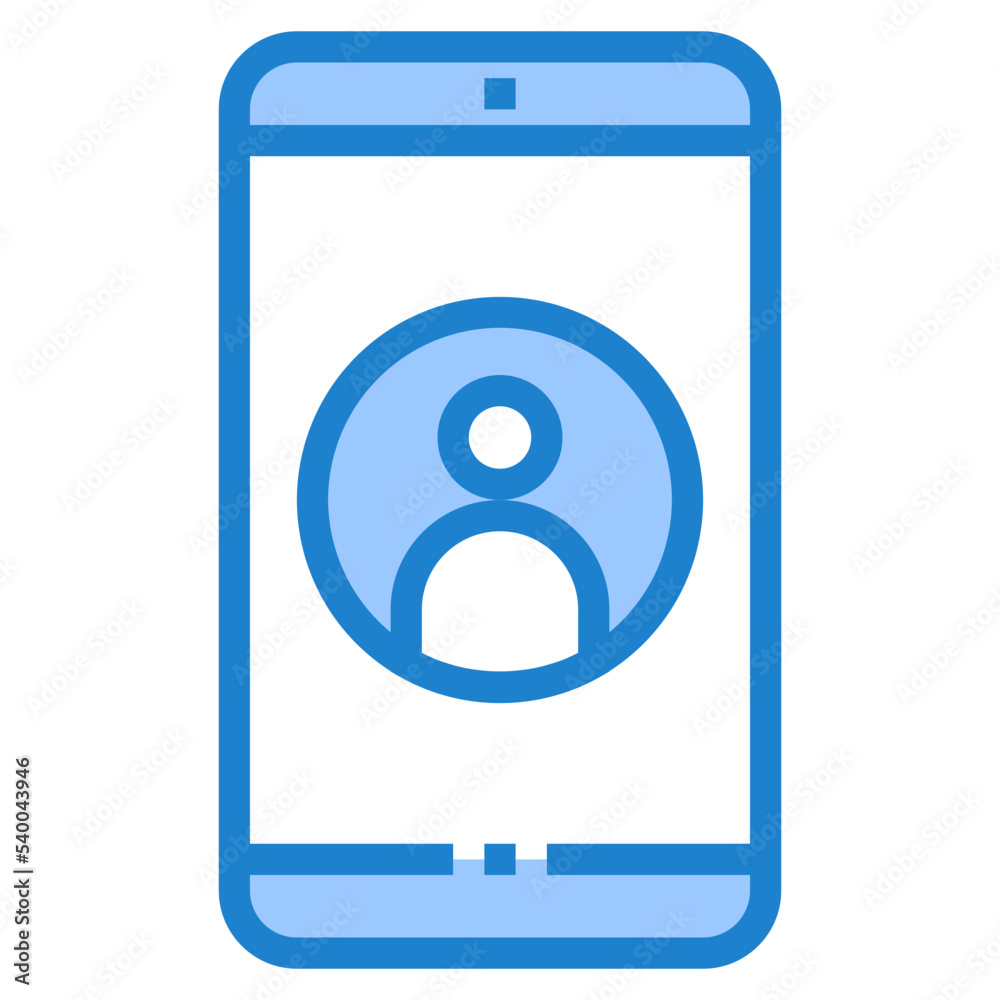 Smartphone blue style icon