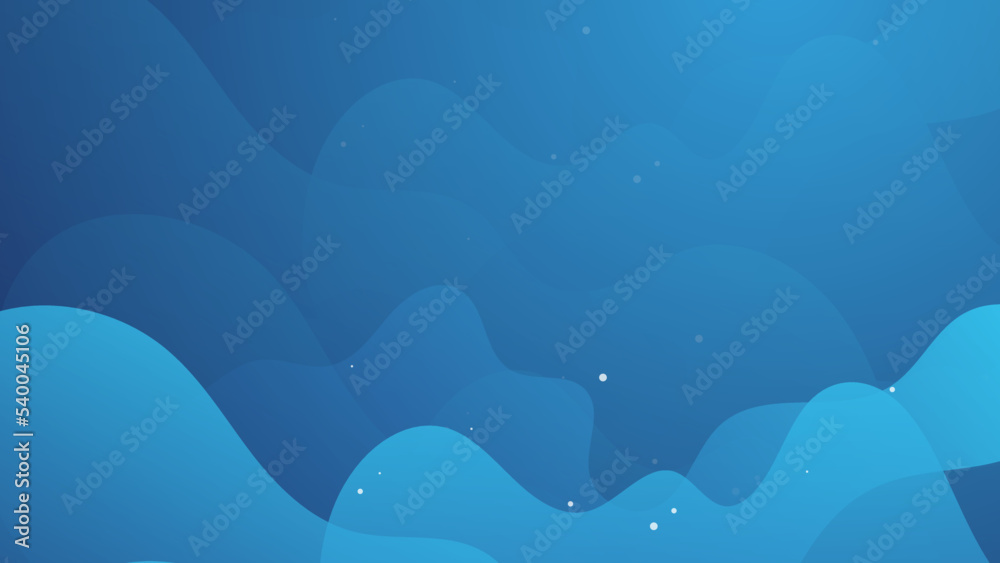 Abstract blue background with curve wave. Abstract background with dynamic effect. Motion vector Illustration. Trendy gradients. Can be used for advertising, marketing, presentation.