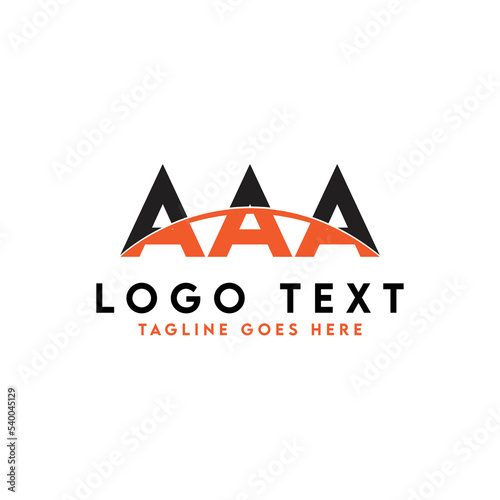 Letter AAA logo design vector template, AAA logo