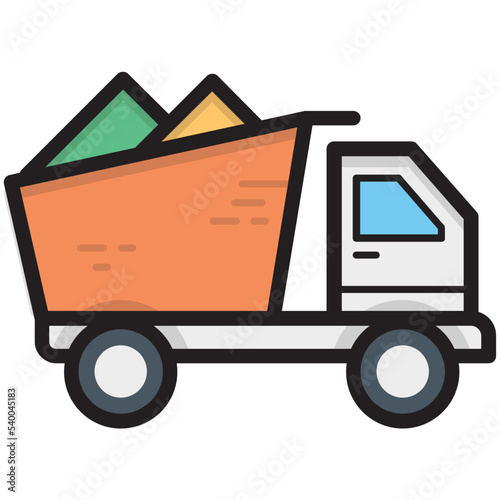 Dump Truck Vector Icon