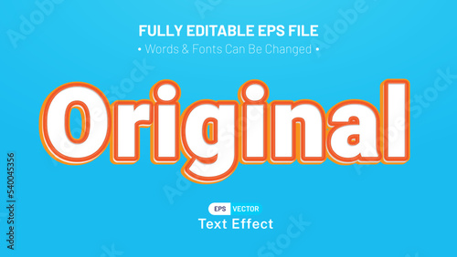 original simple text effect
