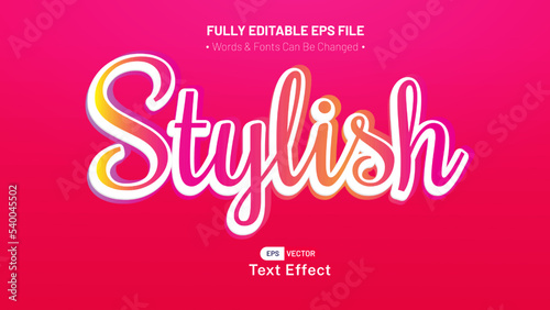 stylish text vector editable text style