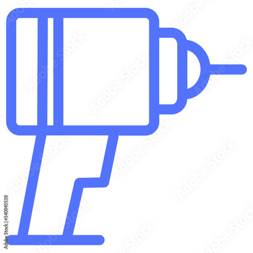 bricolage construction drill driller drilling tool line icon