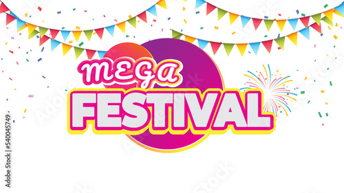 mega festival for day test effect text style