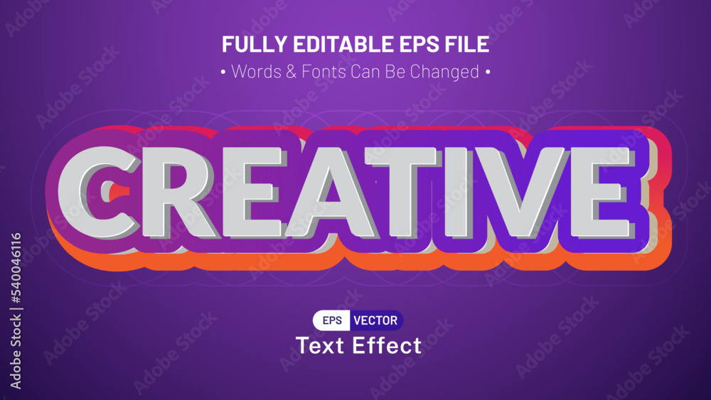 Fototapeta premium the concept of creative text effect vector text style