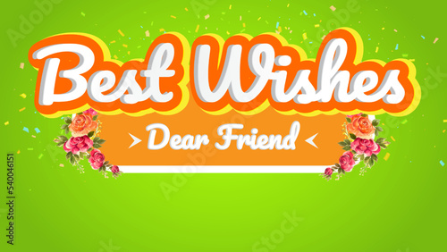 Best wishes vector text effect