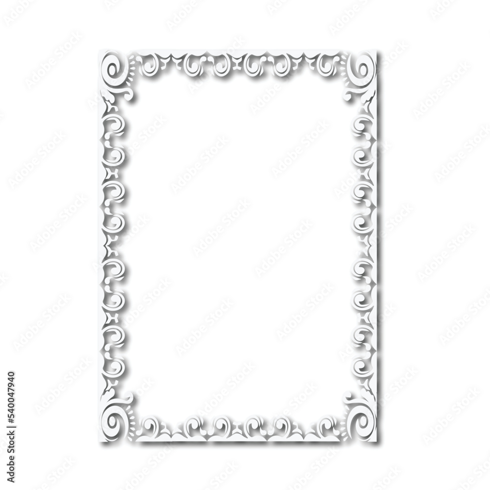 Frame, in the style of an ornament, Vector illustration eps 10, Art.	