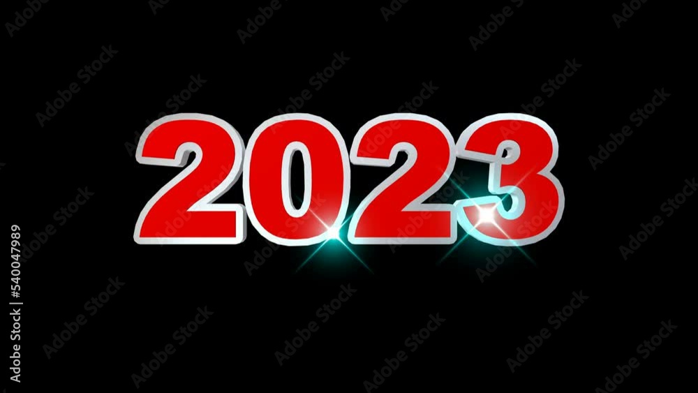 2023 new year emerging at black background. Merry Christmas and Happy New Year concepts. Seamless loopable animation. 2023 new year emerging at black background. Merry Christmas and Happy New Year concepts. Seamless loopable animation.