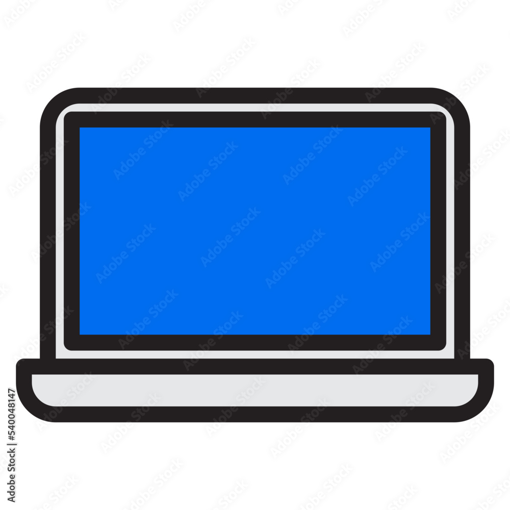 Laptop color line style icon