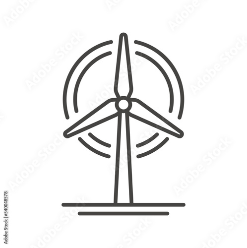 Rotating windmill isolated on white background icon