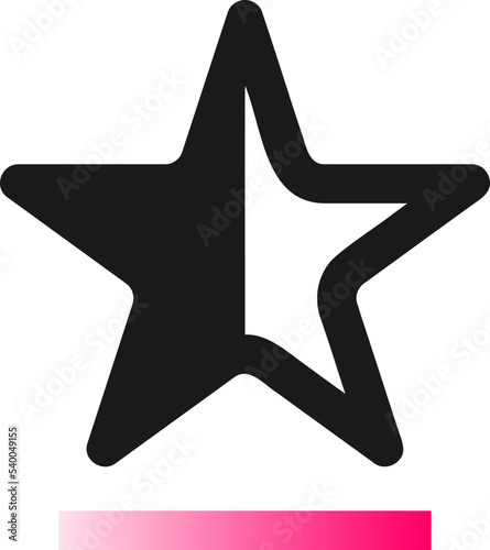 Star Half Filled Icon