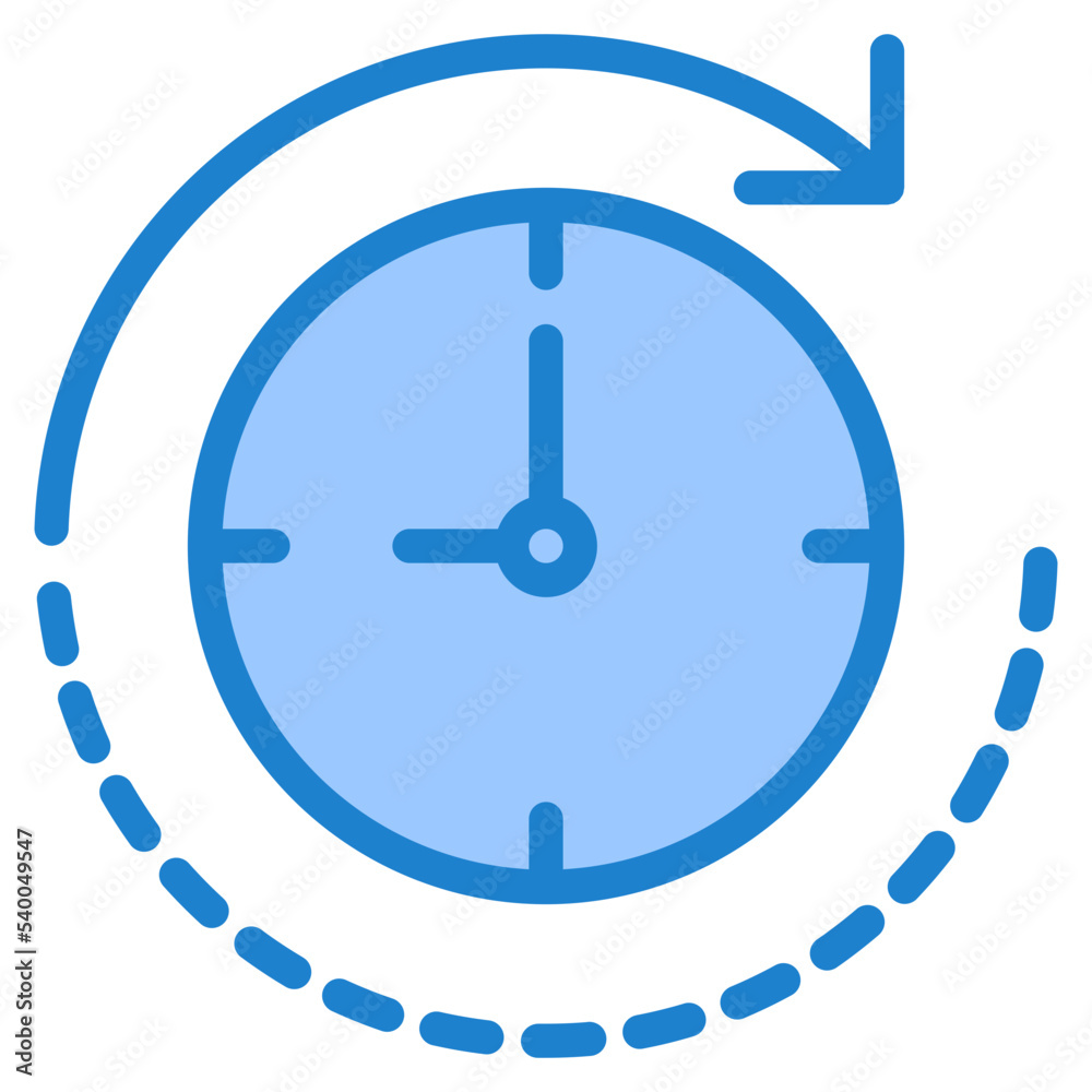 Time blue style icon Time blue style icon