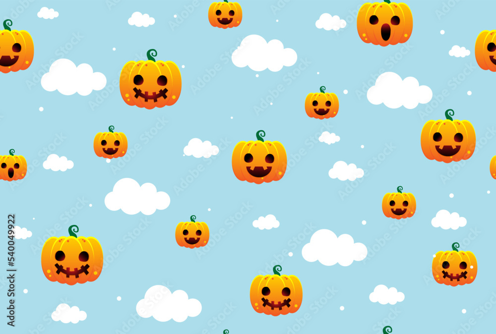 Halloween website banner background , card, poster, pumpkin lantern, yellow and orange and dark vector background, Halloween scare, full moon and sky Halloween website banner background , card, poster, pumpkin lantern, yellow and orange and dark vector background, Halloween scare, full moon and sky