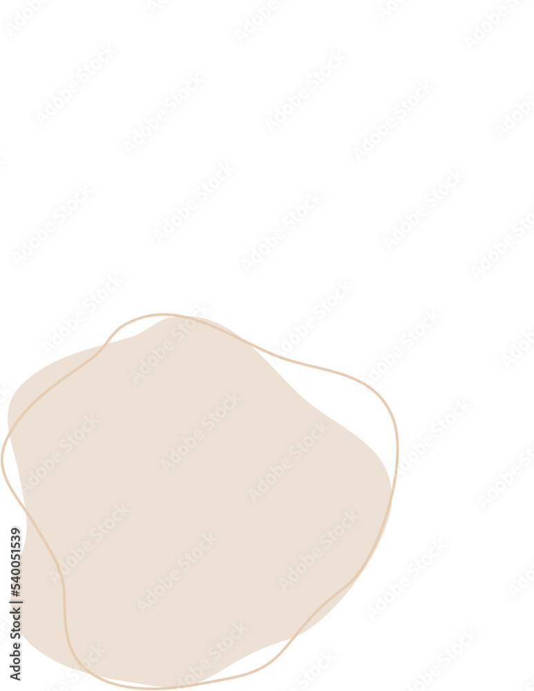 Liquid and fluid shape beige color