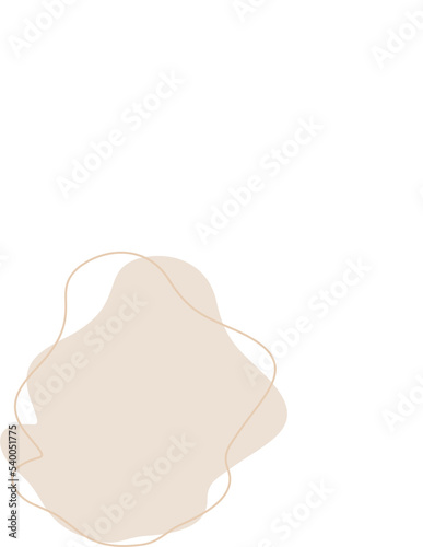 Liquid and fluid shape beige color