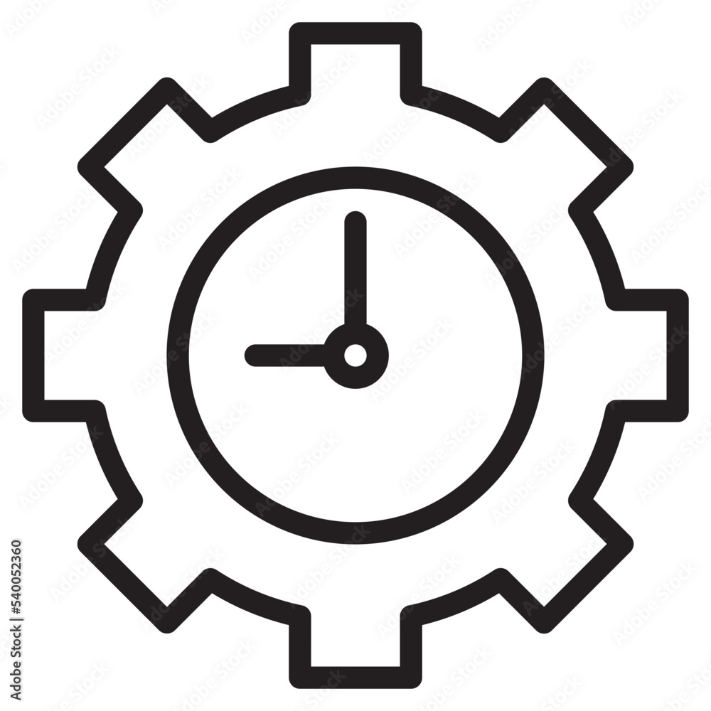 Clock outline style icon Clock outline style icon