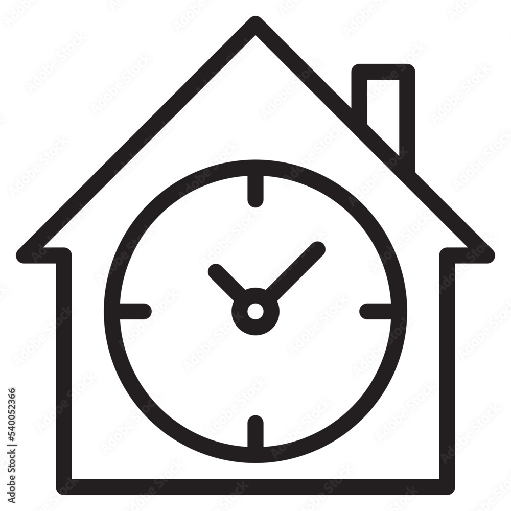 Clock outline style icon