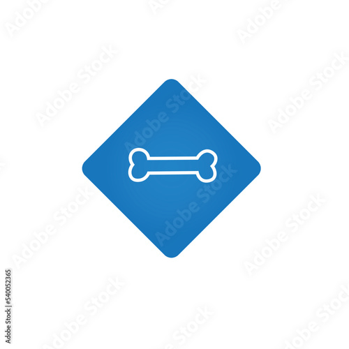 Dog bone for cute friends. Vector illustration