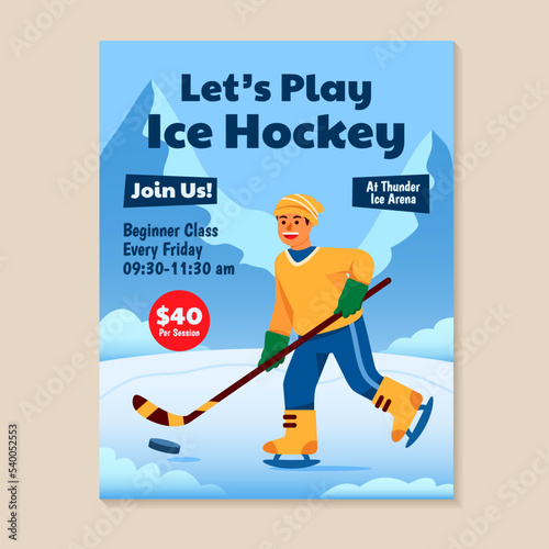 Photography Promotion Of Ice Hockey Beginner Class