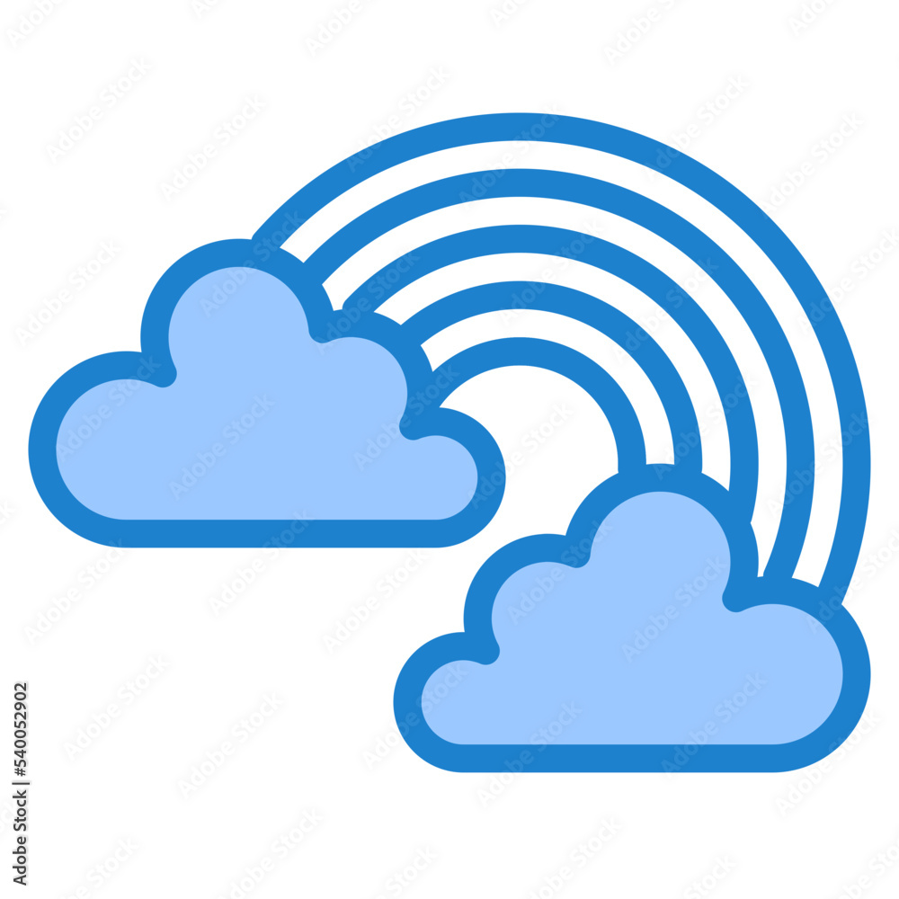 Rainbow blue style icon Rainbow blue style icon