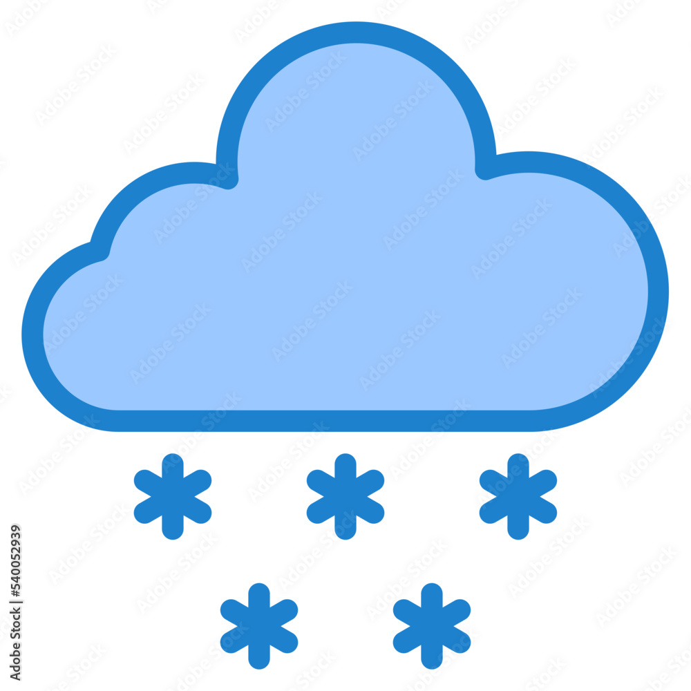 Snowing blue style icon Snowing blue style icon