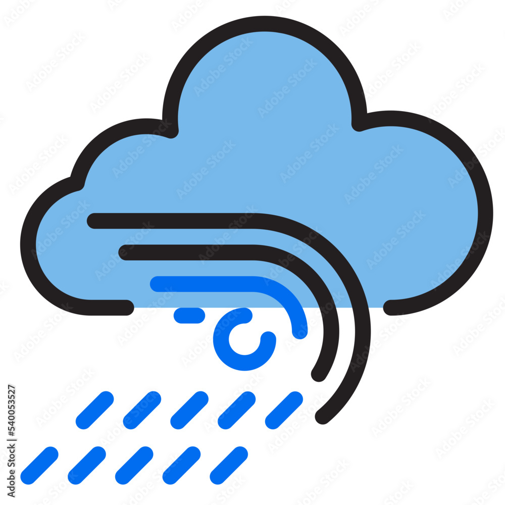 Rain color line style icon Rain color line style icon