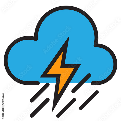 Blustery color line style icon