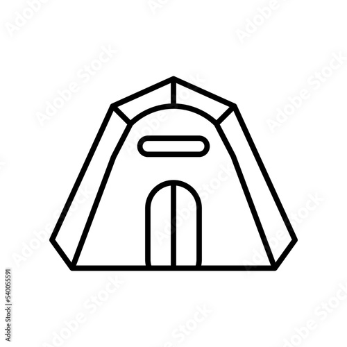 camping line icon