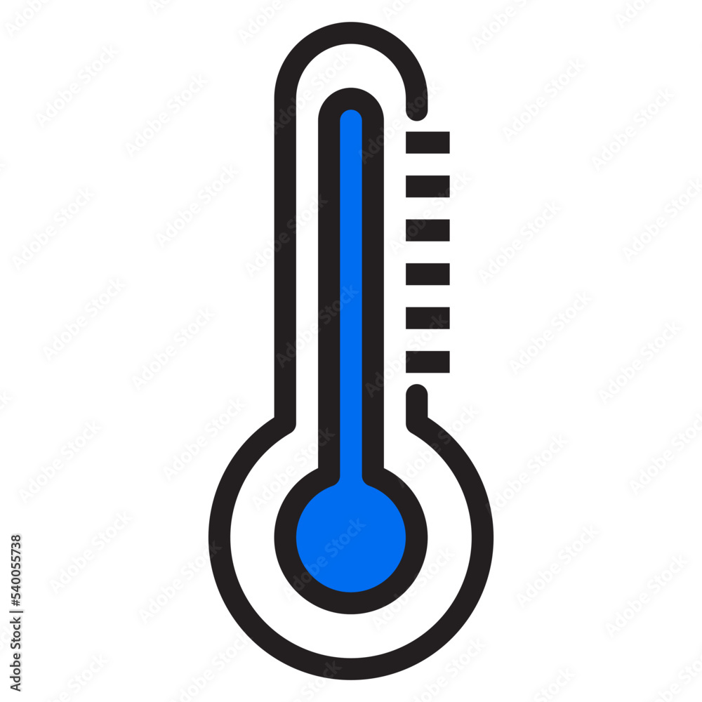 Thermometer color line style icon Thermometer color line style icon