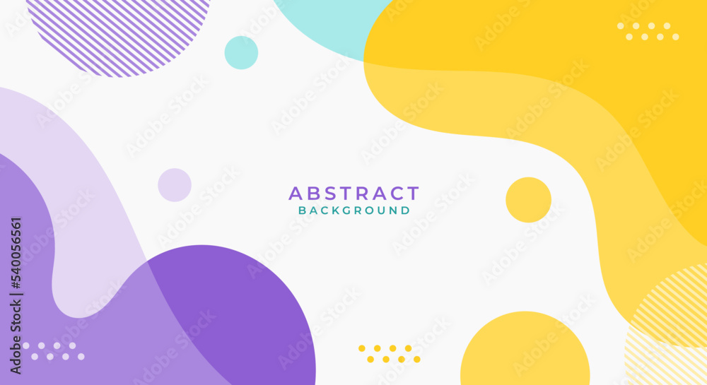 Abstract colorful shapes flat background