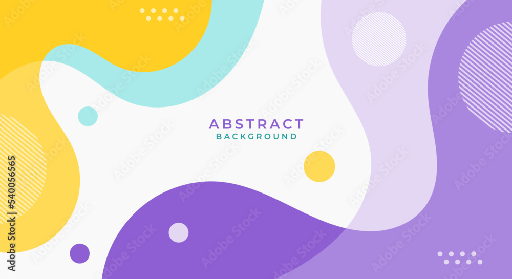 Abstract colorful shapes flat background
