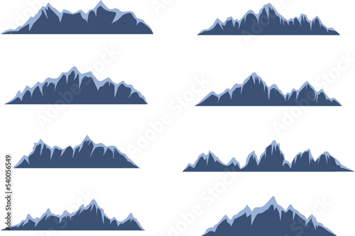 A snow mountain alps vector collection