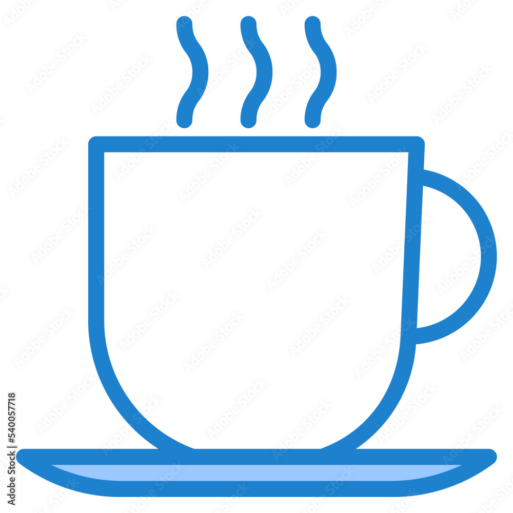 Coffee cup blue style icon Coffee cup blue style icon