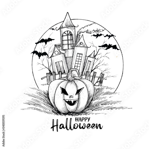 Happy Halloween festival scary horrified background design
