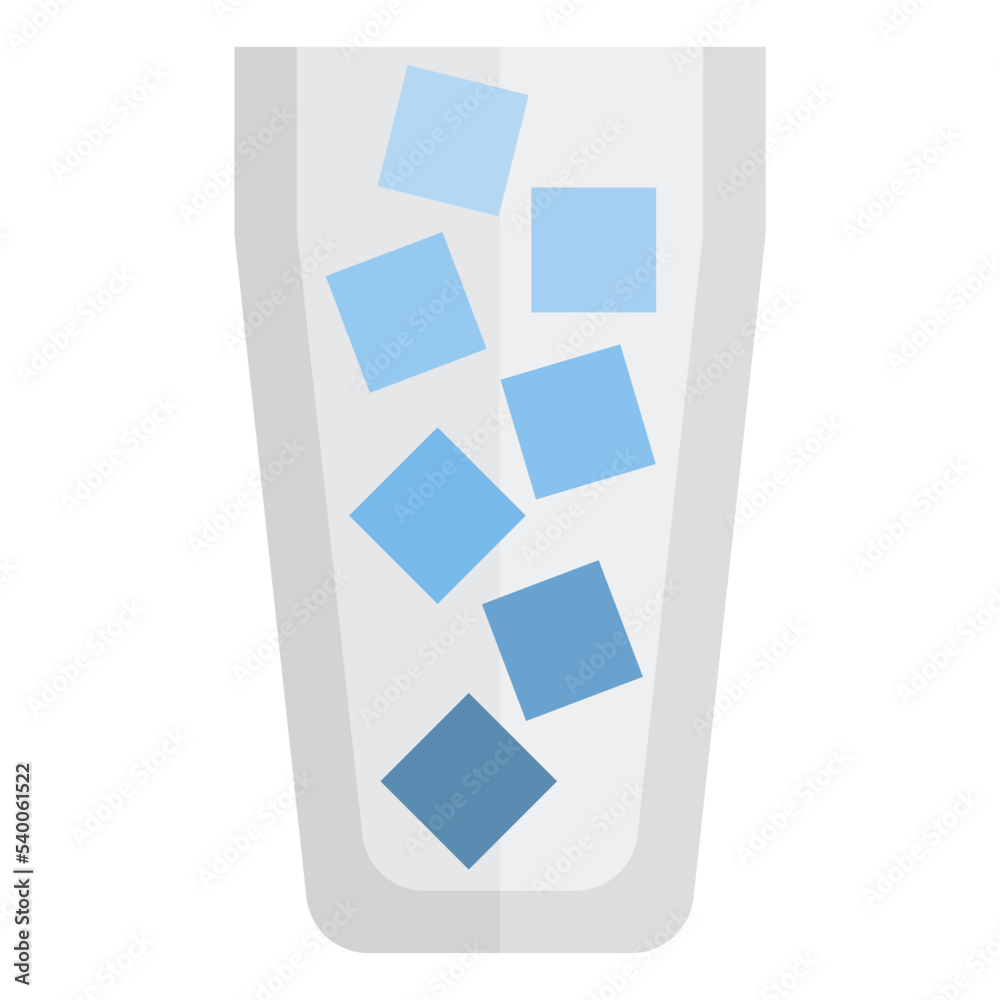 Ice coffee flat style icon Ice coffee flat style icon