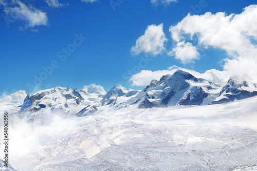 snowy mountains panorama