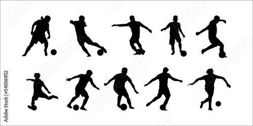 Football player silhouette collection