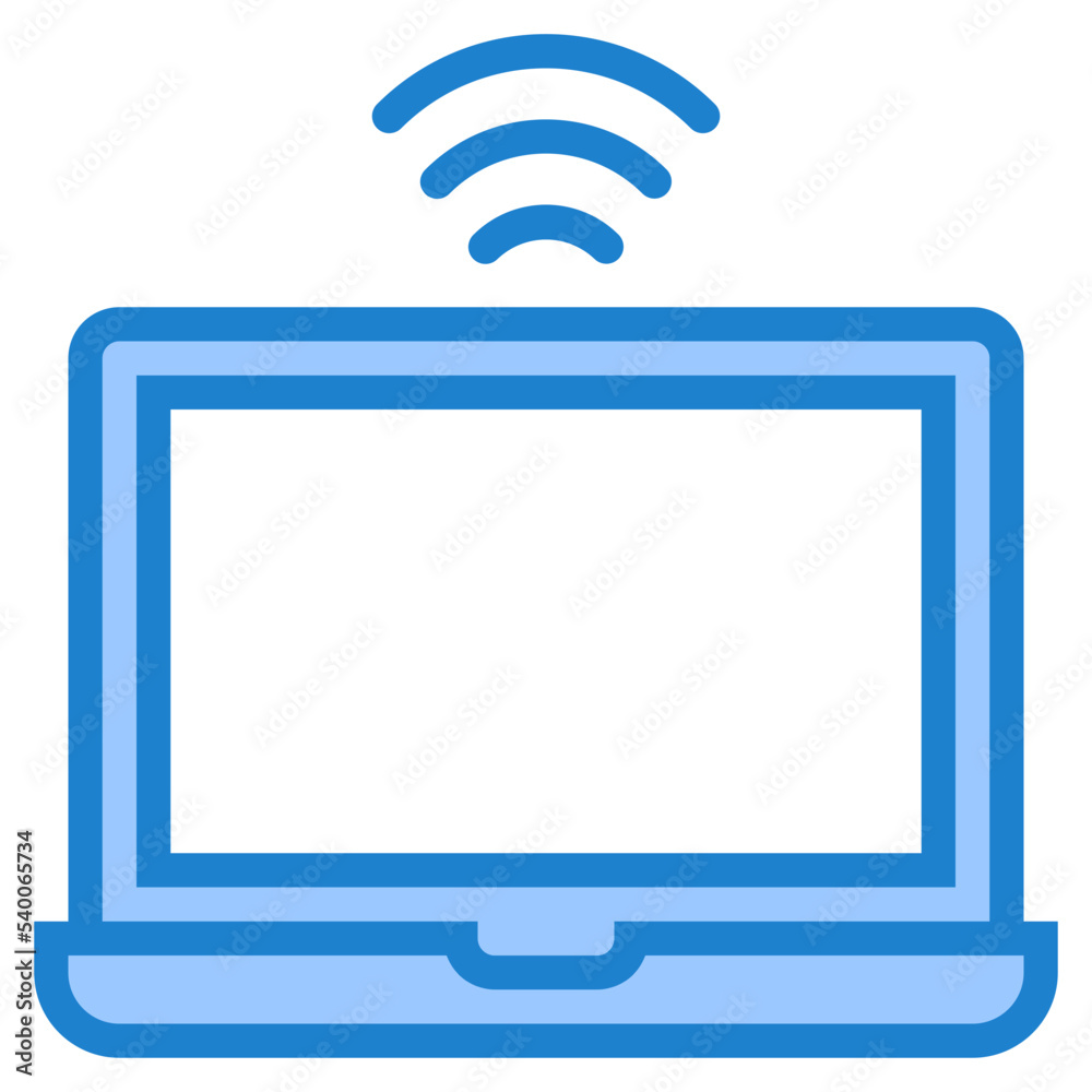Laptop blue style icon
