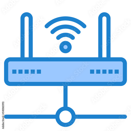 Wireless blue style icon