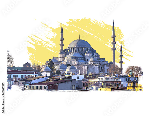 Photography blue mosque city