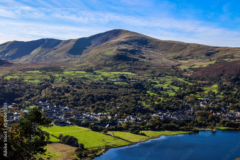 Fototapeta premium snowdonia Llanberis Llyn Padarn Moel Eilio wales