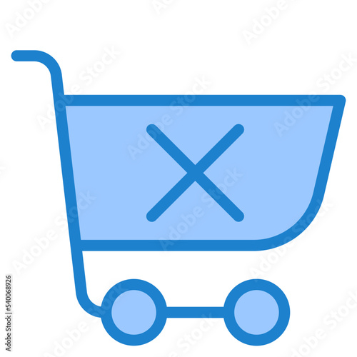 Shoping cart blue style icon