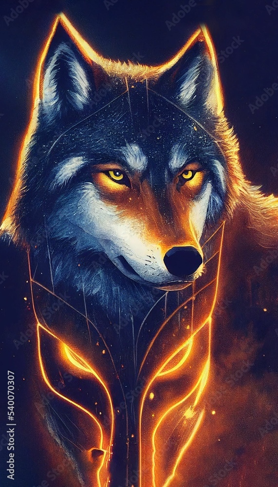 Neon Wolf Wallpapers  Top Free Neon Wolf Backgrounds  WallpaperAccess