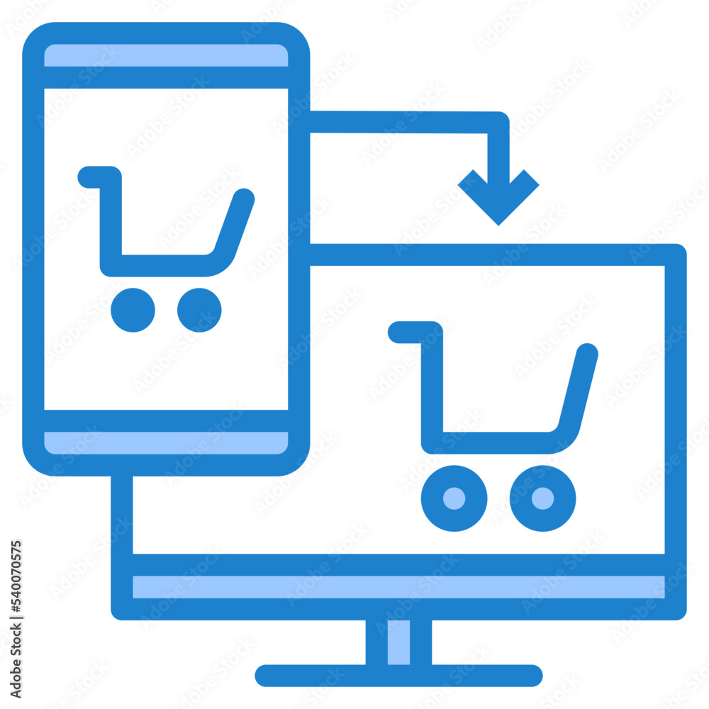 Ecommerce blue style icon Ecommerce blue style icon